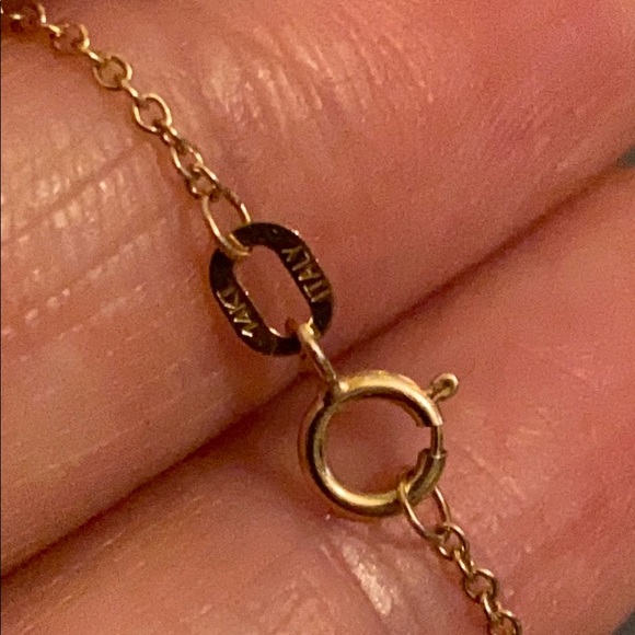 Solid Rose Gold heart and chain 14k - Picture 4 of 8